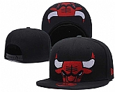 Bulls Team Logo Black Adjustable Hat GS,baseball caps,new era cap wholesale,wholesale hats